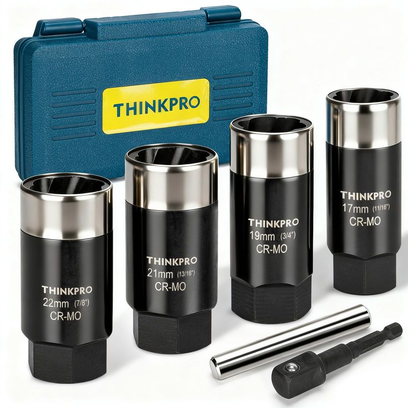 Thinkpro Locking Lug Nut Removal Tool-6 Pieces Deep Lug Nut Extractor ...