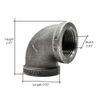 Thrifco 8317005 1/2 Inch Black 90 Elbow
