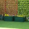 2pc 23.5'' Elevated Herb & Vegetable Planting Box Kit w/ Versatile Uses, Green