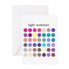 CafePress Color Analysis Card Light Summer Folded Greeting Card Matte