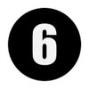 Number Six Numeral 6 Plain White Numbers PopSockets Swappable PopGrip