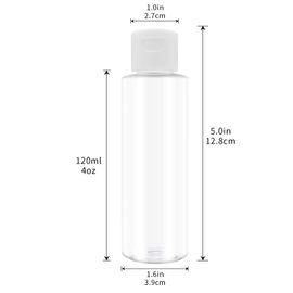 Plastic Empty Bottles - 24-Pack Travel Containers with Flip Cap