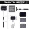 Gray Car Windshield Cleaner Tool Window Cleaning Tool Extendable&Microfiber Pads