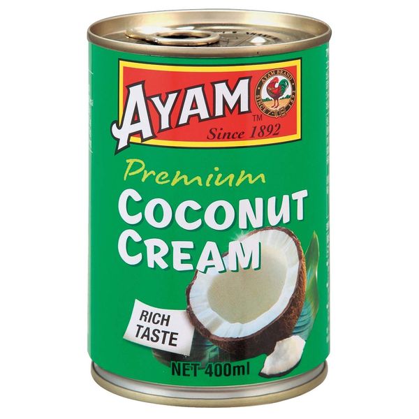 AYAM Coconut Cream Premium 13.5 fl oz (400 ml) (No Additives | Medium Chain Fatty Acids 19.2% | Halal Certified)