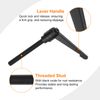 uxcell 2Pcs M10 x 90mm Adjustable Knobs Handle Male Thread Push Button Ratchet Quick Release Locking Rotating Bolt for Lathe Machinery, Black