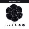 Nail Parts Pearl Half Circle 2mm 3mm 4mm 5mm 6mm 8mm 10mm Nail Pearl Hemisphere Nail Art Pearl Parts Jewelry Parts Resin Deco Parts Handmade (Black)