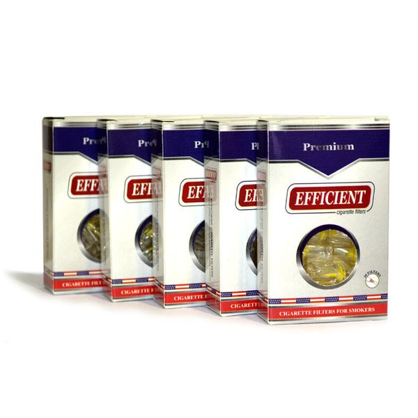 5 Packs EFFICIENT Cigarette Filters (150 Filters) Block & Filter Out Tar & Nic