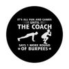 Funny Burpees gym workout PopSockets Adhesive PopGrip