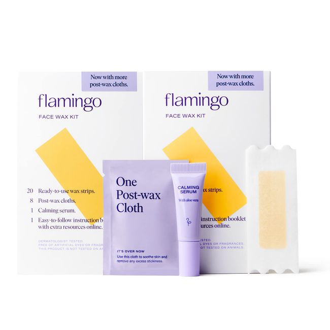 Flamingo Women’s Face Waxing Kit, 40 Wax Strips