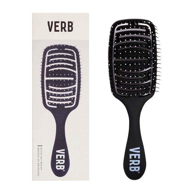 Verb Open Vent Blow Dry Brush to Detangle and Smooth Hair While Speeding Up Drying Time