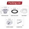 PRIMSOPH Trip Lever Overflow Faceplate Tub Drain Trim Kit without Linkage Conversion Kit Assembly Universal Fine Coarse Thread Replacement Chrome