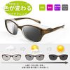 FEISEDY B1050 Pollen Glasses, Sunglasses, Men's, Color Changing Dimmable, Polarized Glasses, Women's, Windproof, Dustproof, Casual, UV Protection, Protective Glasses, Droplet Infection Prevention, Viruses, Pollen Fever, Ultra Lightweight, Unisex, Brown Co