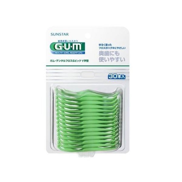 GUM (Gum), Dental Floss & Pick, Y-Shaped, 30P