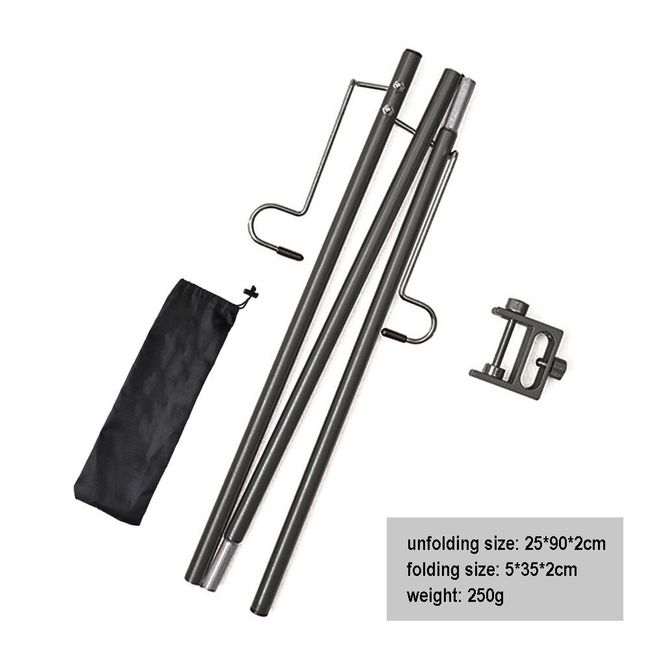 Camping Folding Lamp Pole, Aluminum Alloy Outdoor Lamp Post