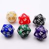 Bescon D20 Spindown Dice 22MM, Assorted Marble Colors 6pcs Set