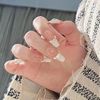 Lwenjing YL227 Nail Tips, False Nails, 3D Nail Tips, Handmade Nail Tips, Wedding Nails, Cute, Short, Long, Nail Tips, Popular, Japanese Style, Bride Nails, Glossy, False Nails, 24 Pieces
