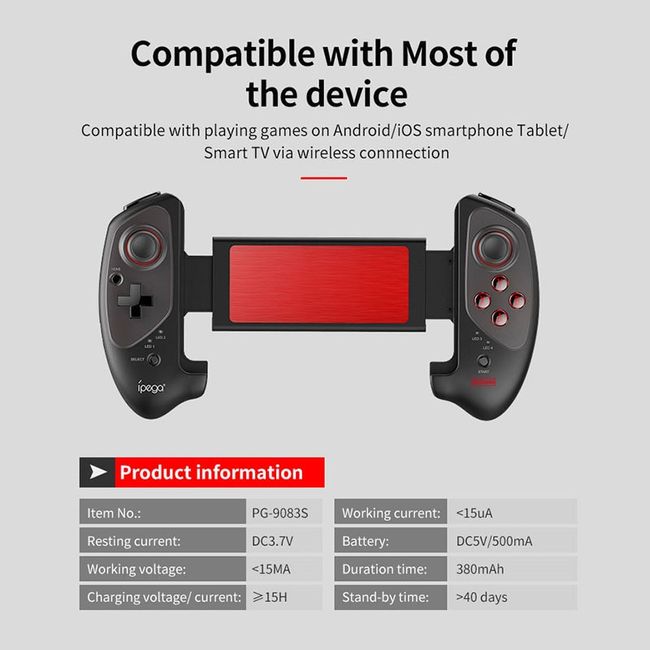 Controle Joystick Bluetooth Gamepad Para Tablet, Celular E Ipad Universal  Android E Ios Compativel Com Windows, Android Tv E Pc