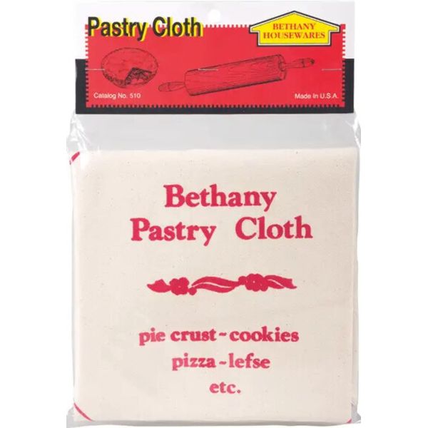 Bethany Housewares Bethany Pastry Cloth 19" Cotton Shrinkwrapped, 1 Pack, Tan