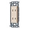 Panasonic WTL1502F Recessed Double Outlet with Metal Frame, Beige