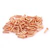 Sourcingmap 100Pcs Copper Solid Rivets, 3/32" x 25/64" Flat Head Rivet Metal Fasteners for Electrical Applications, Leather Working Supplies