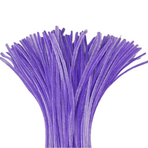 Light Purple Chenille Stems Pipe Cleaners, 12 Inch Colored Pipe Cleaners Pastel Craft Supplies, 200 Pcs Pastel Pipe Cleaners for Crochet Projects, Holiday Wreath, Make Dolls Craft Project