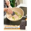 Kitchen Tool Set - 6 Pack Dish & Pan Scrapers, Cast Iron Cleaner, Grease Scrubber