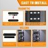 MIND&ACTION Gun Safe Lights, LED, 12 Bulbs, Motion Activated, Rotatable, Battery Powered (Black 2 Pack)