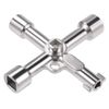 sourcing map Electrical Cabinet Key 4-Way Multi-Functional Triangle/Square Water Meter Box Safety Key