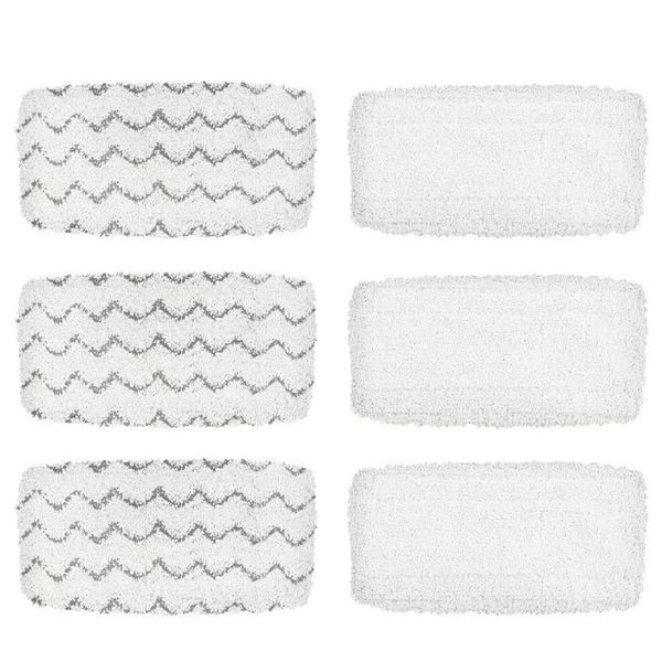 BettaWell Steam Mop Refill Pads Compatible with Bissell 1252 1606670 1543 1652 1132M 1530 11326 Symphony Hard Floor Vacuum Steam Cleaner Series (Pack of 6)