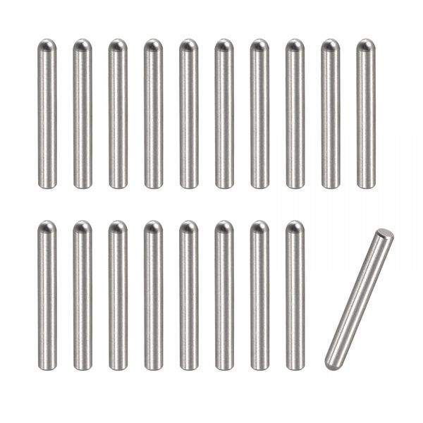 uxcell Dowel Pins 304 Stainless Steel Round Head Flat Beveled End Dowel Pins Wood Bunk Bed Shelf Peg Support Shelf Fixing Element 2x20mm 50pcs