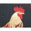 KITCHEN PRINTED ACCENT RUG (nonskid back) (17" x 28") ROOSTER ON BLACK, EE