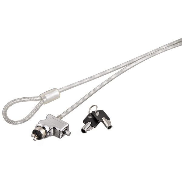 Hama Pull Notebook-Sicherheitsschlosskabel 1,8m mit Schlüssel Silber