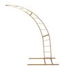 8 ft Gold Floral Display Frame Half Crescent Moon BACKDROP STAND Arch Events