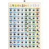 Underlay, for Elementary School Students, A4, B5 (A4 Kanji for 2nd Grade, Total 160 Characters)