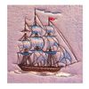 Ship (1371) - Embroidered Cotton Bath Towel (Cream)