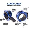 Lock-Jaw Flex Quick Release Aluminum Barbell Collar with Magnet (Red)