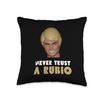 Never Trust A Rubio - Funny Blonde Hair Throw Pillow