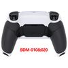 eXtremeRate Black Rubberized Grip Programable RISE 2.0 Remap Kit for ps5 Controller BDM-010 BDM-020, Upgrade Board & White Redesigned Back Shell & Black Back Buttons - NO Controller