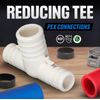 Supply Giant QQUF0100-5 Plastic PEX Poly Alloy Tee Barb Pipe Fitting 1'' White (5 Pack)
