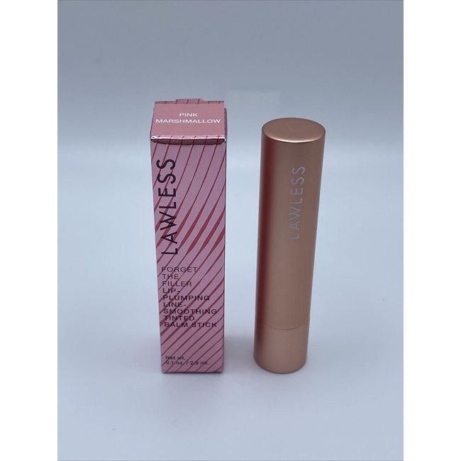 LAWLESS Lip Plumping Smoothing Tinted Balm Stick PINK MARSHMALLOW DEFECT READ