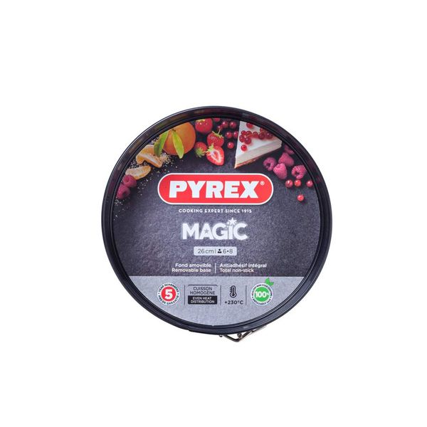 Pyrex MG26BS6 Magic Spring Form Cake Tin, Black,26cm