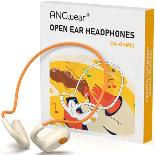 ANCwear Kids Open Ear Headphones, Wireless Bluetooth 5.4 Sports Ear Headphones, 17g Lightweight IPX6 Waterproof 24H Playtime for Kids,Students