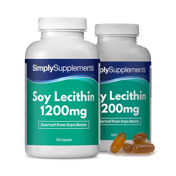 Lecithin 1200 mg Capsules | High Purity Soy Lecithin | 240 Capsules | GMP Certified & Made in the UK | Naturally Available in the Body | Essential Source of Phospholipids