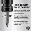 5PCS 60 Degree Solid Carbide 7/64" x 1/4" x 2" Center Drills - Double End
