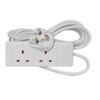 2x Pro-Elec 3m 2 Gang Extension Lead