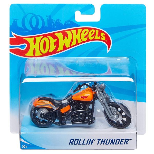 Hot Wheels Street Power Orange Rollin' Thunder Motorcycle