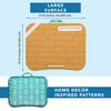 LAPGEAR Designer Lap Desk with Phone Holder and Device Ledge - Aqua Trellis - Fits up to 15.6 Inch Laptops - Style No. 45422