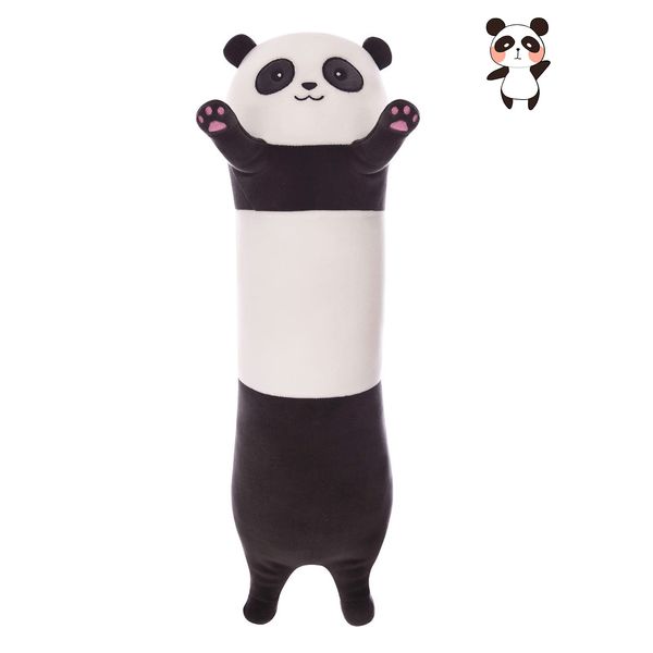 Yeqivo Long Panda Plush Pillow, Soft Panda Long Body Throw Pillow, Cute Panda Stuffed Animal Pillow for Kids, Long Panda Pillow Plush Toys Gifts(27.55inch/70cm)