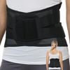 NeoTech Care Adjustable Double Pull Lumbar Brace/Lower Back Belt (Grey, Size M)