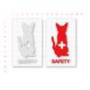 Reflective Cat Sticker (SD) Red, Bicycle, Stroller, Cane, School Bag